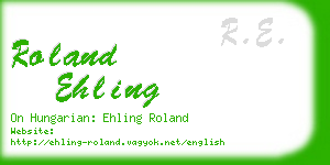 roland ehling business card